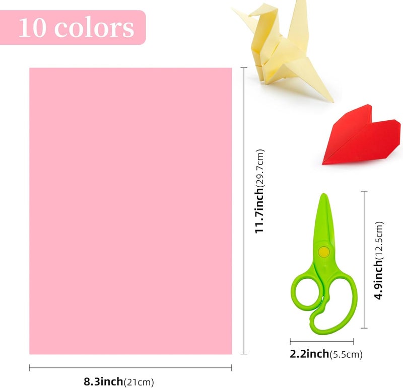 AiMi Construction Paper 100 Sheets Assorted Colors Bulk for School Supplies A4 Copy Paper Classroom Supplies Elementary Great for Arts Painting Coloring Drawing Creating Crafts - Image 2